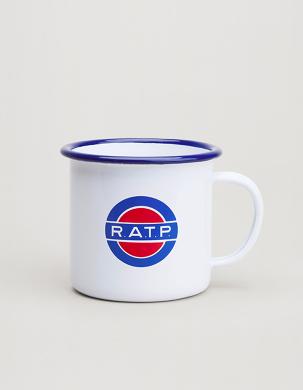 Mug en émail logo RATP 1960