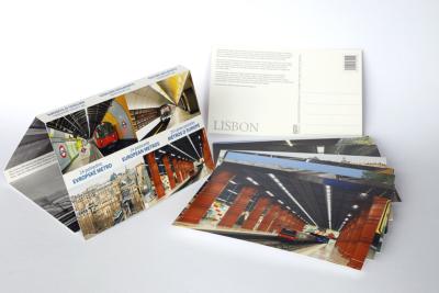 Ensemble de 24 cartes postales - Métros d'Europe