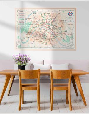 [233226] Affiche plan de métro RATP 1938